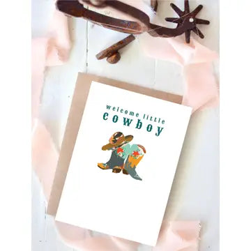 Card | Western Baby Boy Cowboy Baby Shower Card