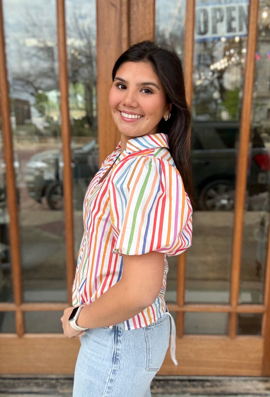 Rainbow Stripe Blouse