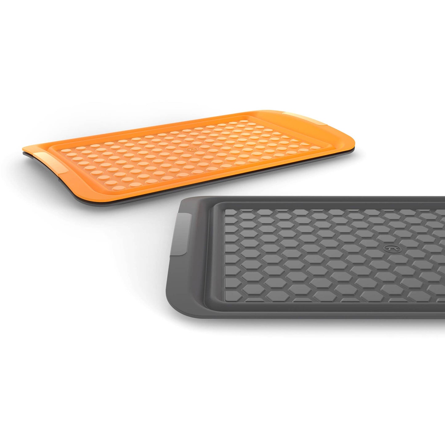 Home and Garden | Outset Large Prep Trays, Set 2, Orange, Black,17.2” x 10.5“