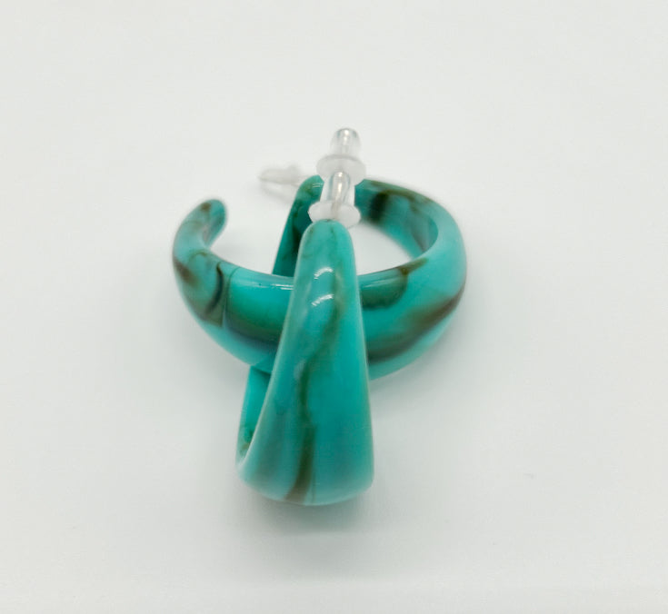 Blue Vintage Geometric Acrylic Earrings