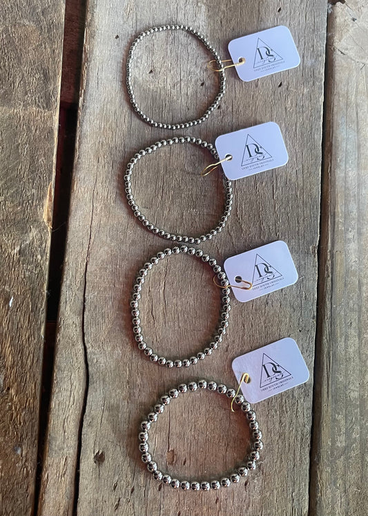 Jewelry | Bracelet Silver Waterproof Stainless Steel Beaded Bracelets