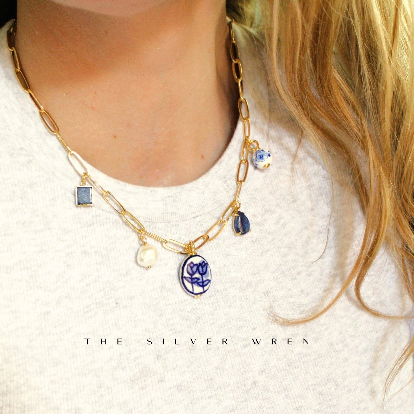 Jewelry | Necklace Flower Multi Charm: 19 inch