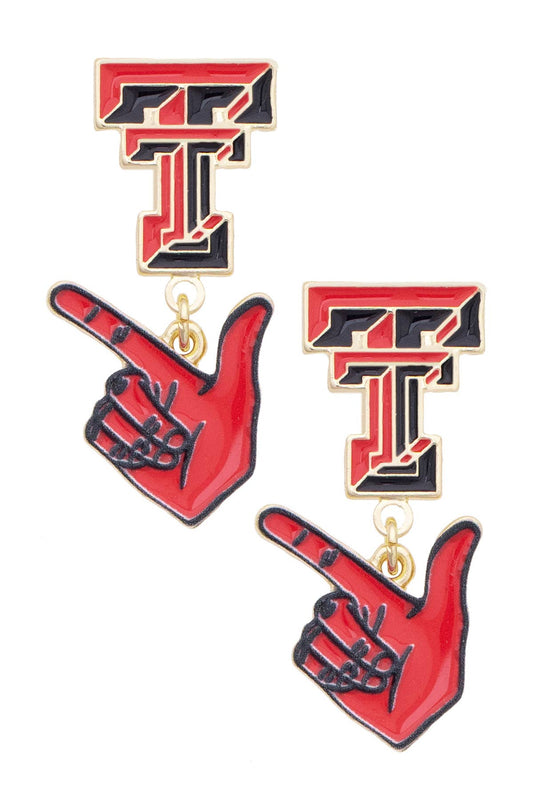 Earrings - Texas Tech Drop
