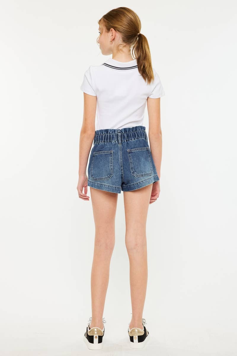 Shorts - Girls KanCan Paper Bag Denim