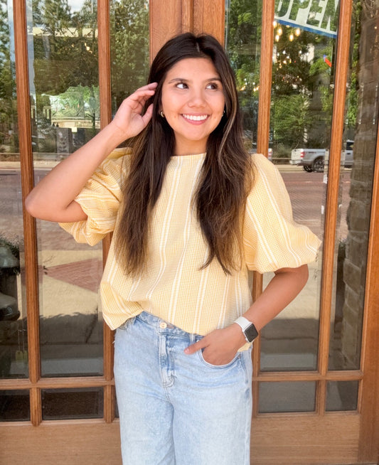 Blouse - V-Back Bow Accent