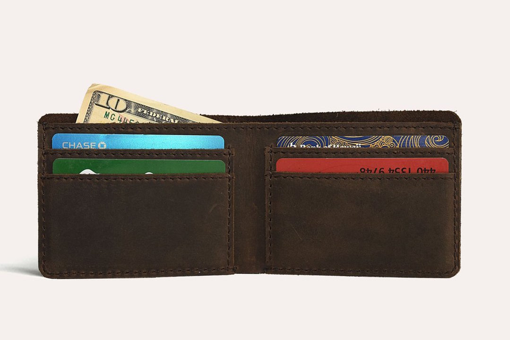 Mens Accessories | Kiko Wallet Bifold Brown Leather Step Up