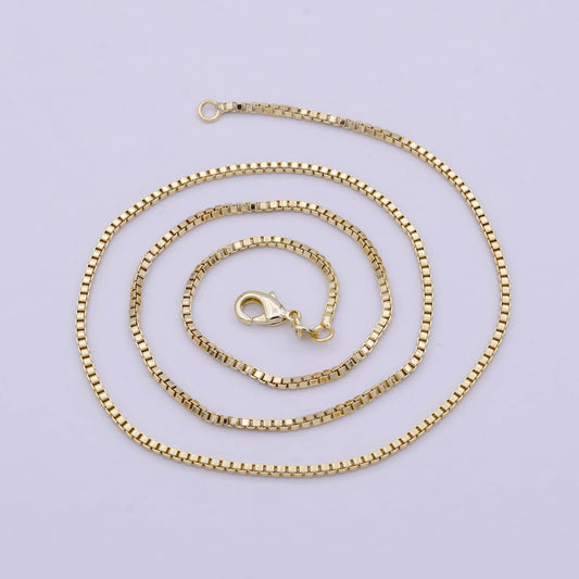 Jewelry | Necklace 14K Gold Filled Box Chain 18 Inch Dainty 1.5mm