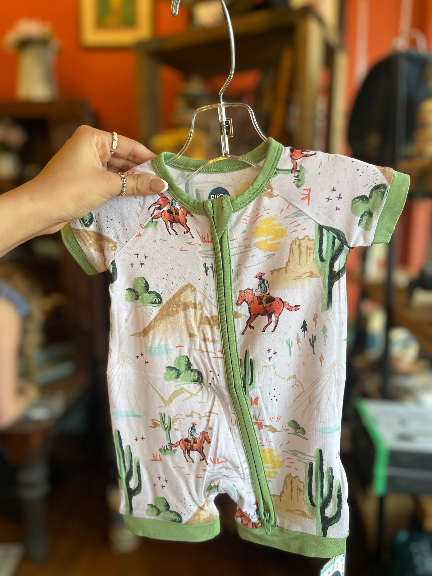 Baby | Baby Bamboo Short Zipper Romper 0-3M