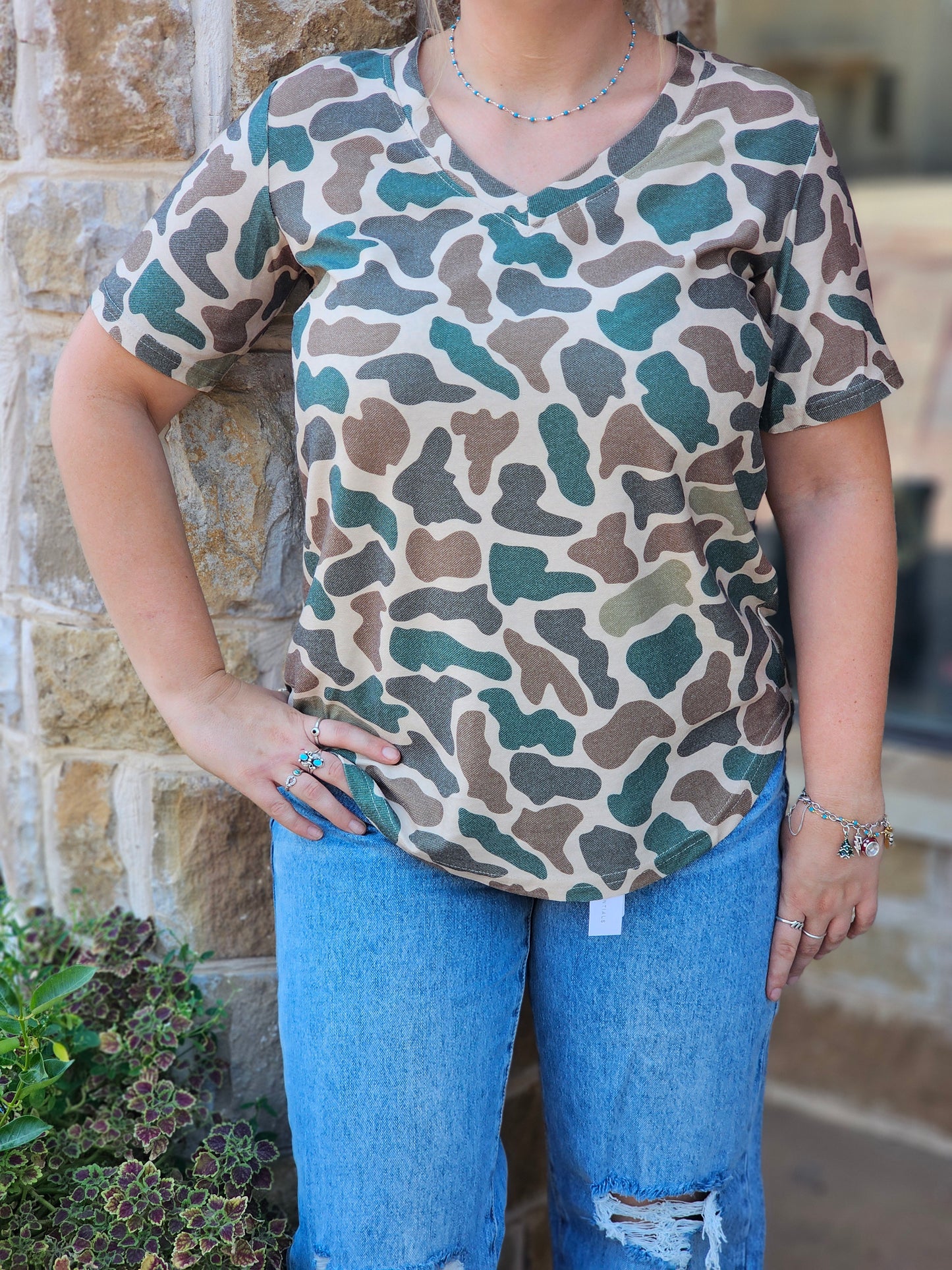 Tops | Tee Stand Down V-Neck