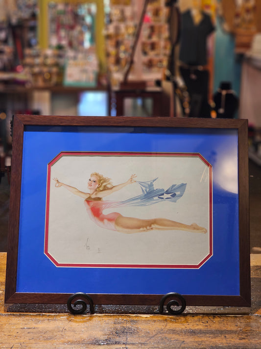 Art | Vintage 1945 WWll Varga Girl Pin-Up