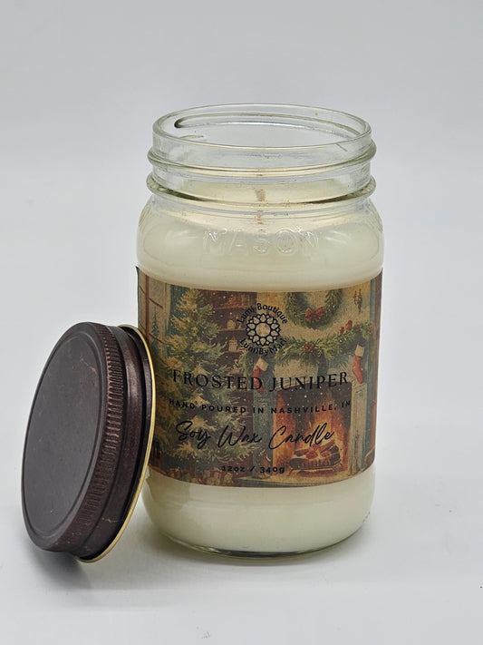 Candle | Frosted Juniper Mason Jar Soy