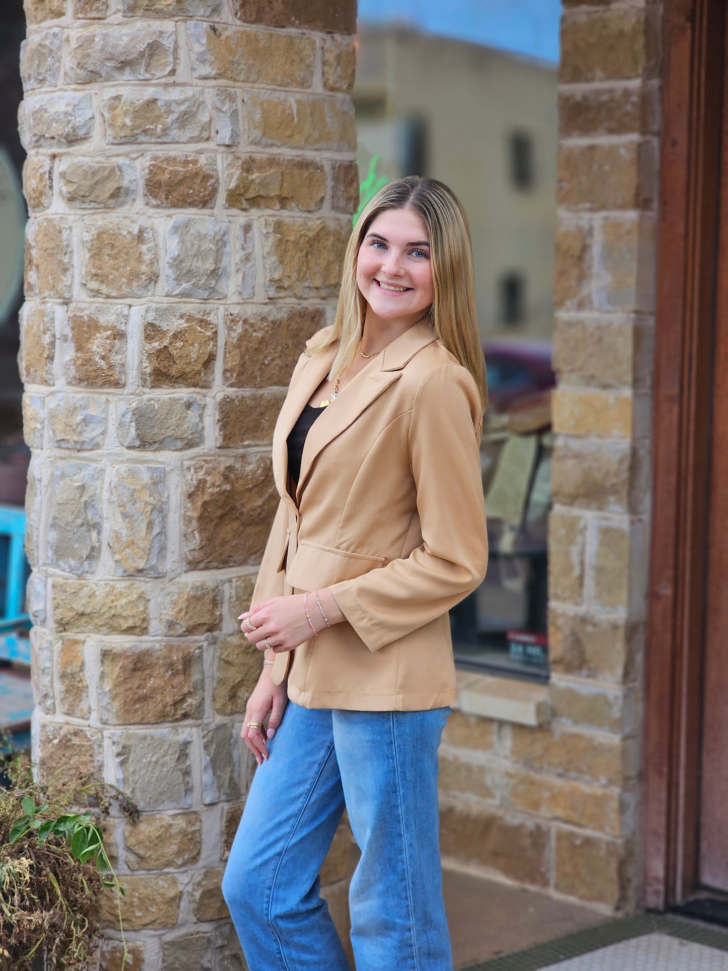 Jacket | Blazer Long Sleeve Solid Color