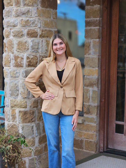 Coat | Blazer Long Sleeve Solid Color