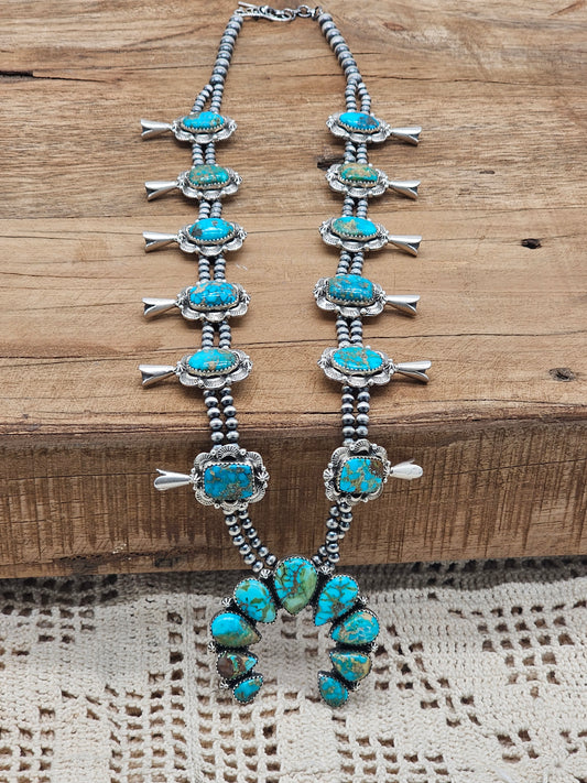Silver South Hill Turquoise Necklace