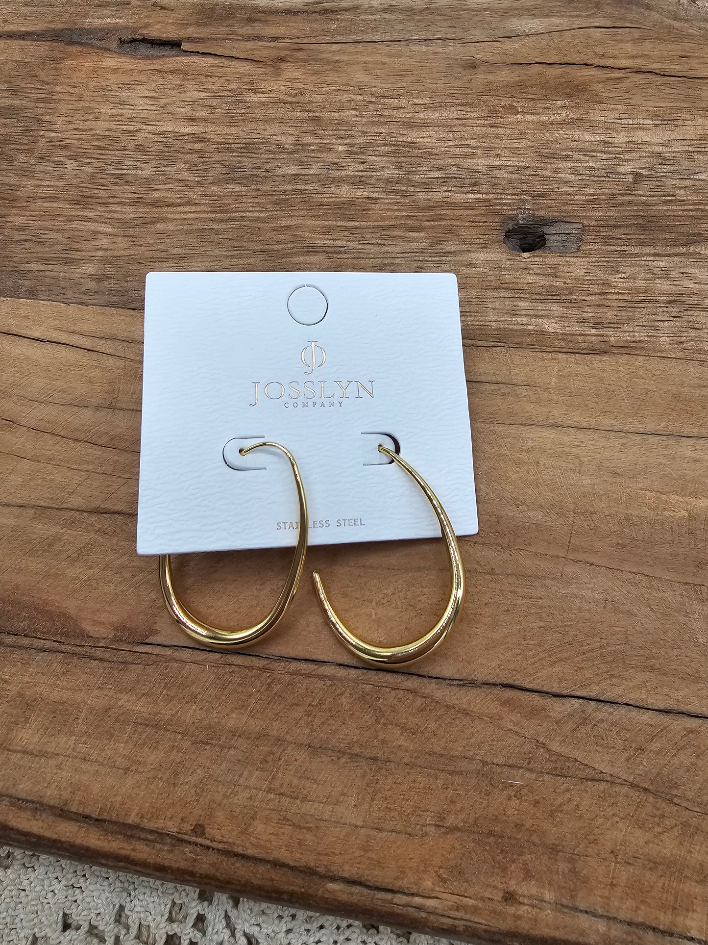Gold Wall To Wall Hoop Earrings