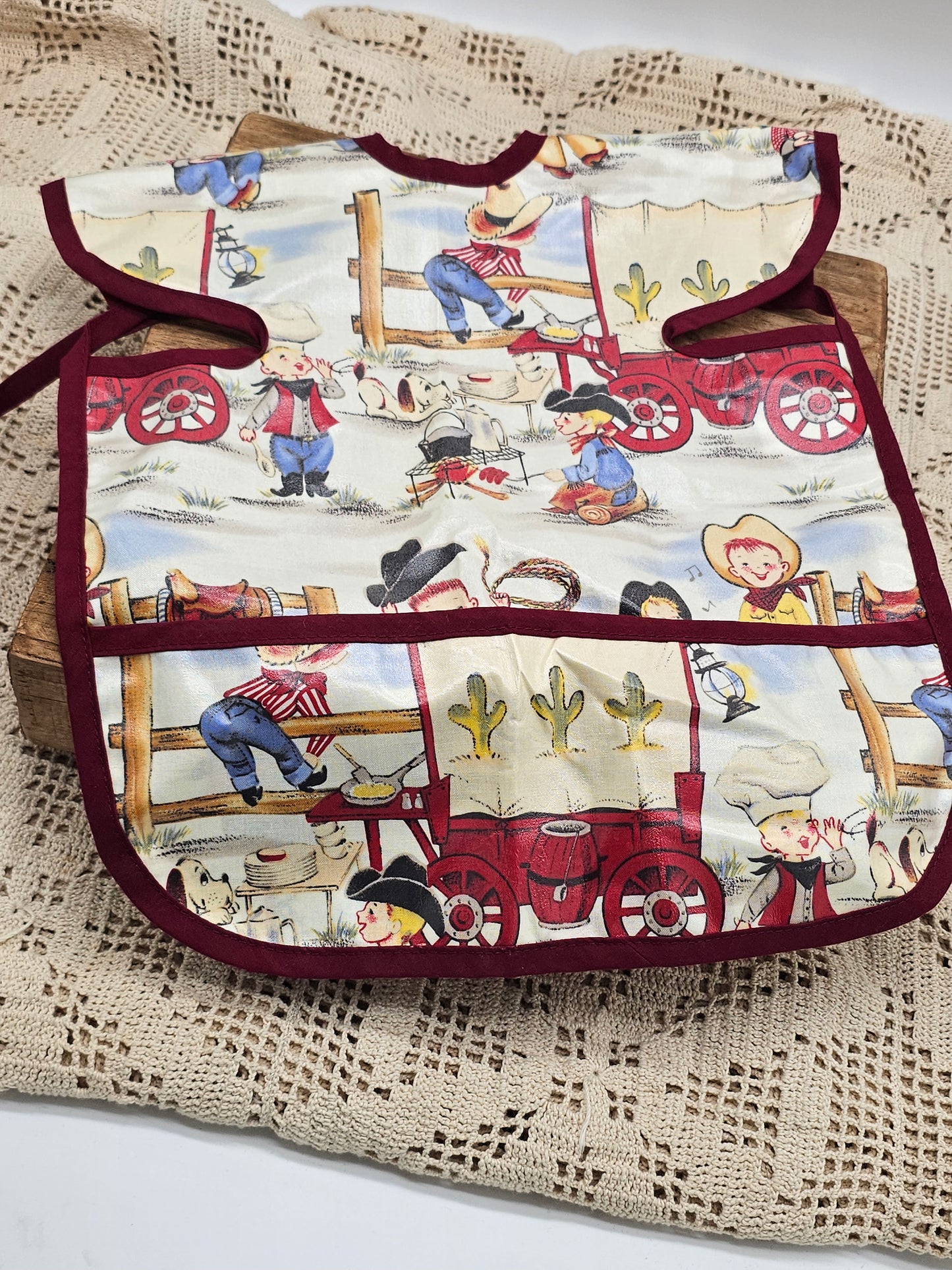 Western Cowboy Baby Bib