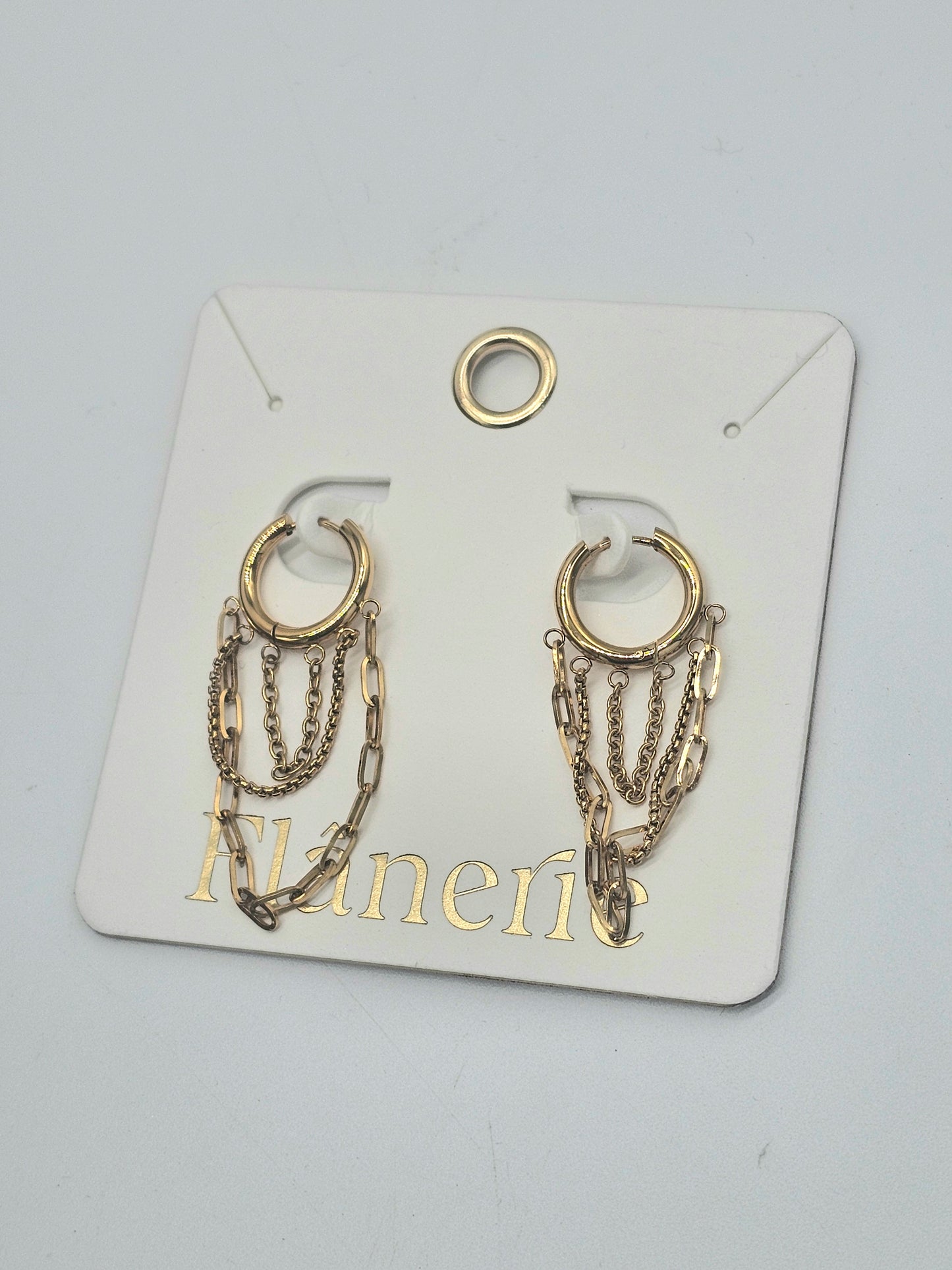 Earrings - Yellow Gold Vianne Multi Chain
