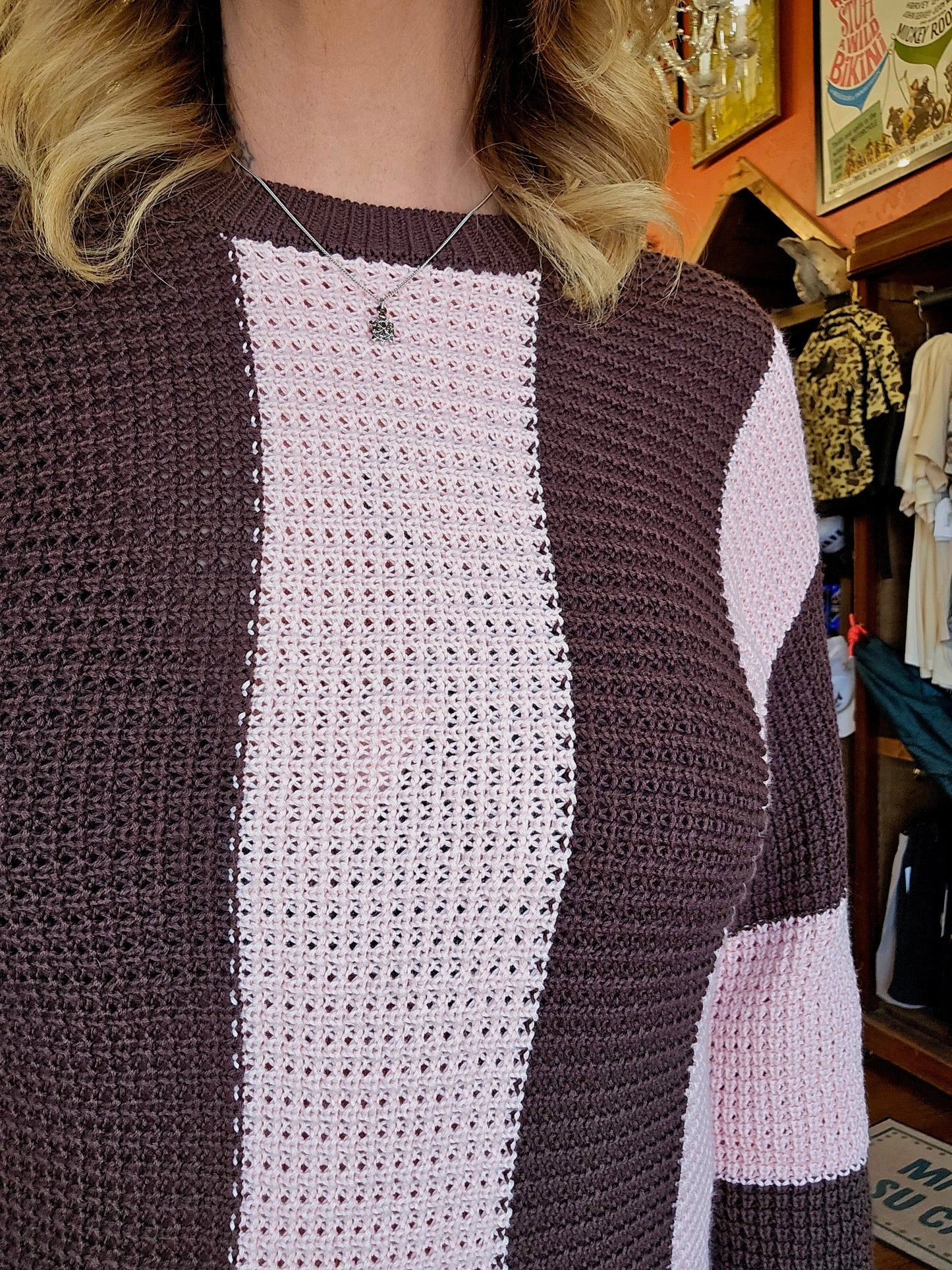 Sweater - Mocha Blush Striped