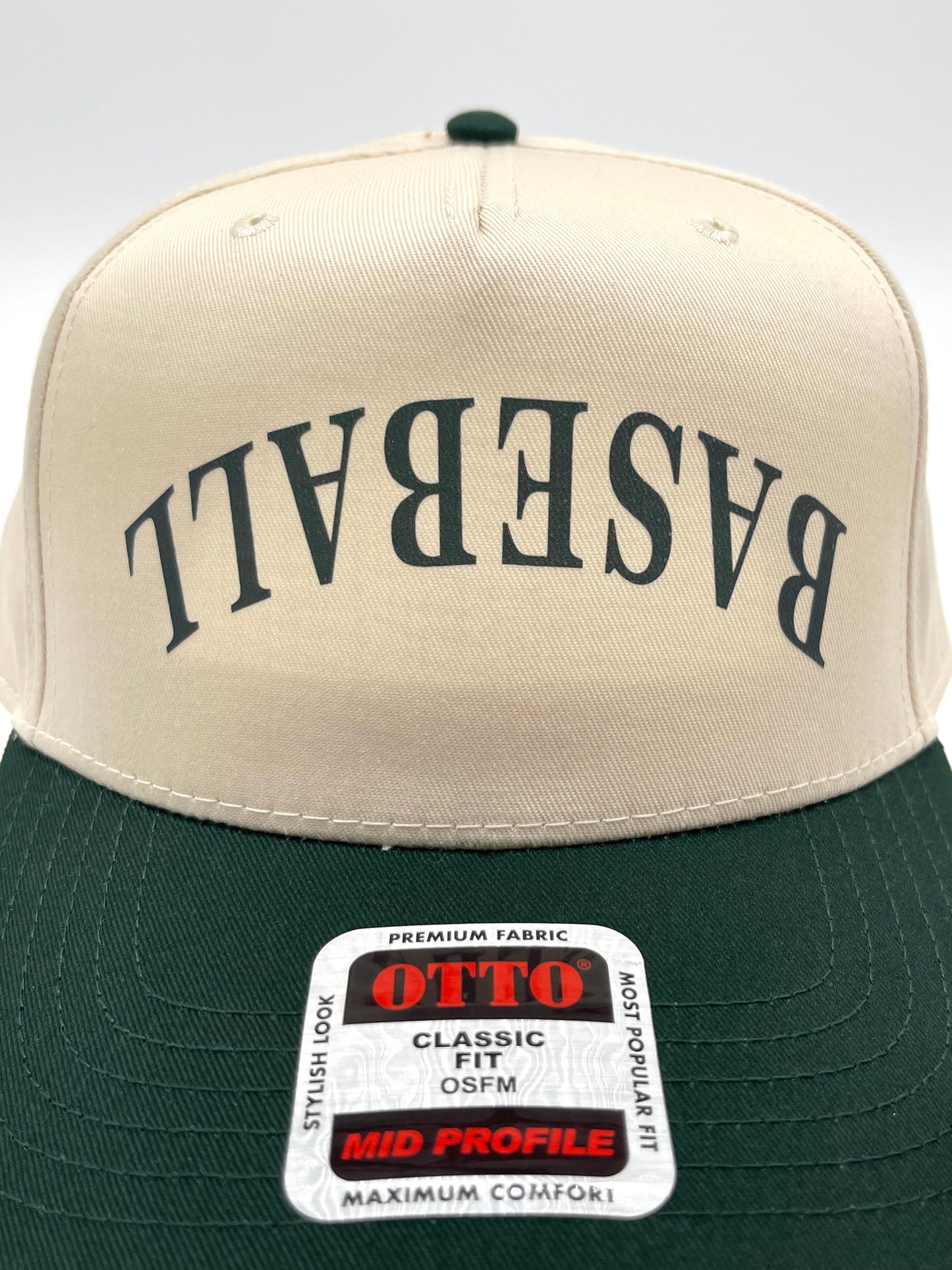 Baseball Upside Down Green Hat
