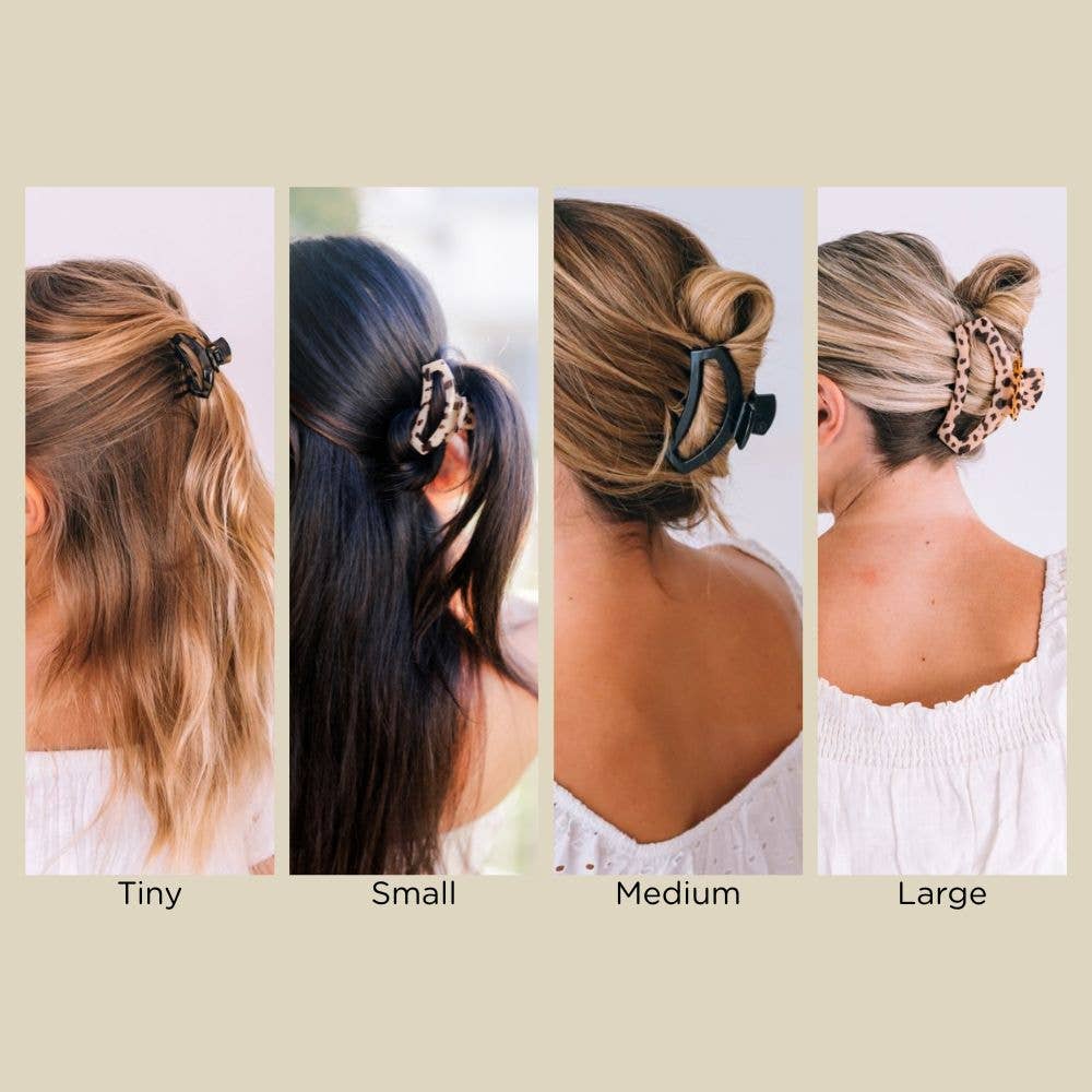 Teleties Medium Open Hair Clip - Coconut White