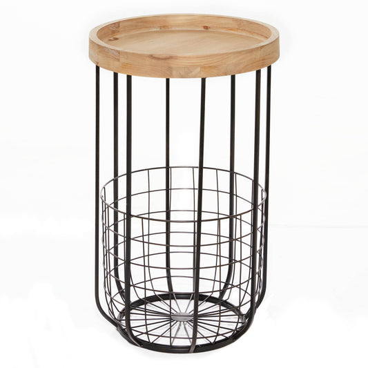 Housewares | Industrial Table Black Metal Accent