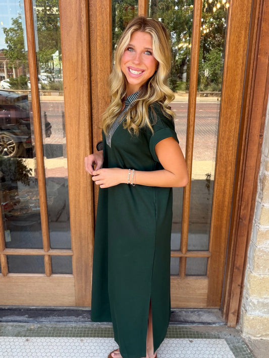 Dress - Jodifl Forrest Green Maxi