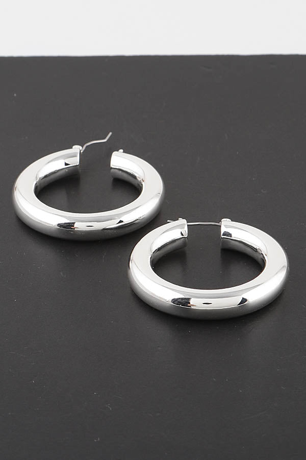 Jewelry | Earrings Silver Thick Hoops