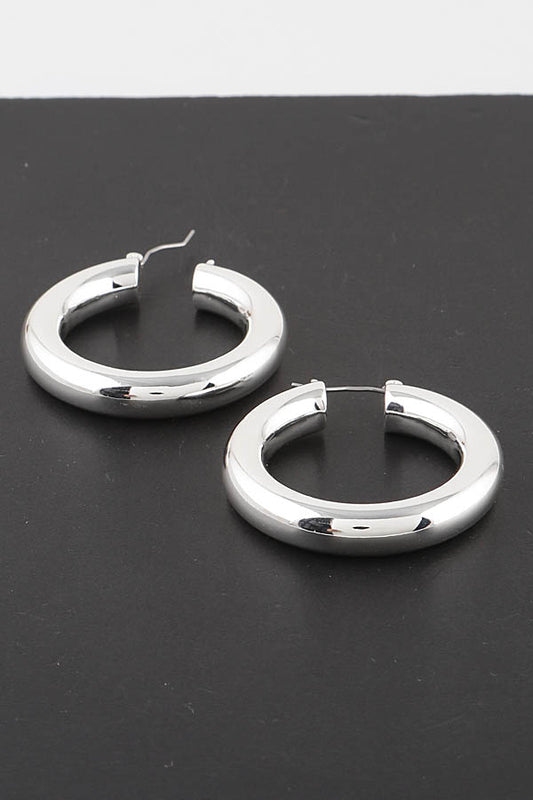 Jewelry | Earrings Silver Thick Hoops
