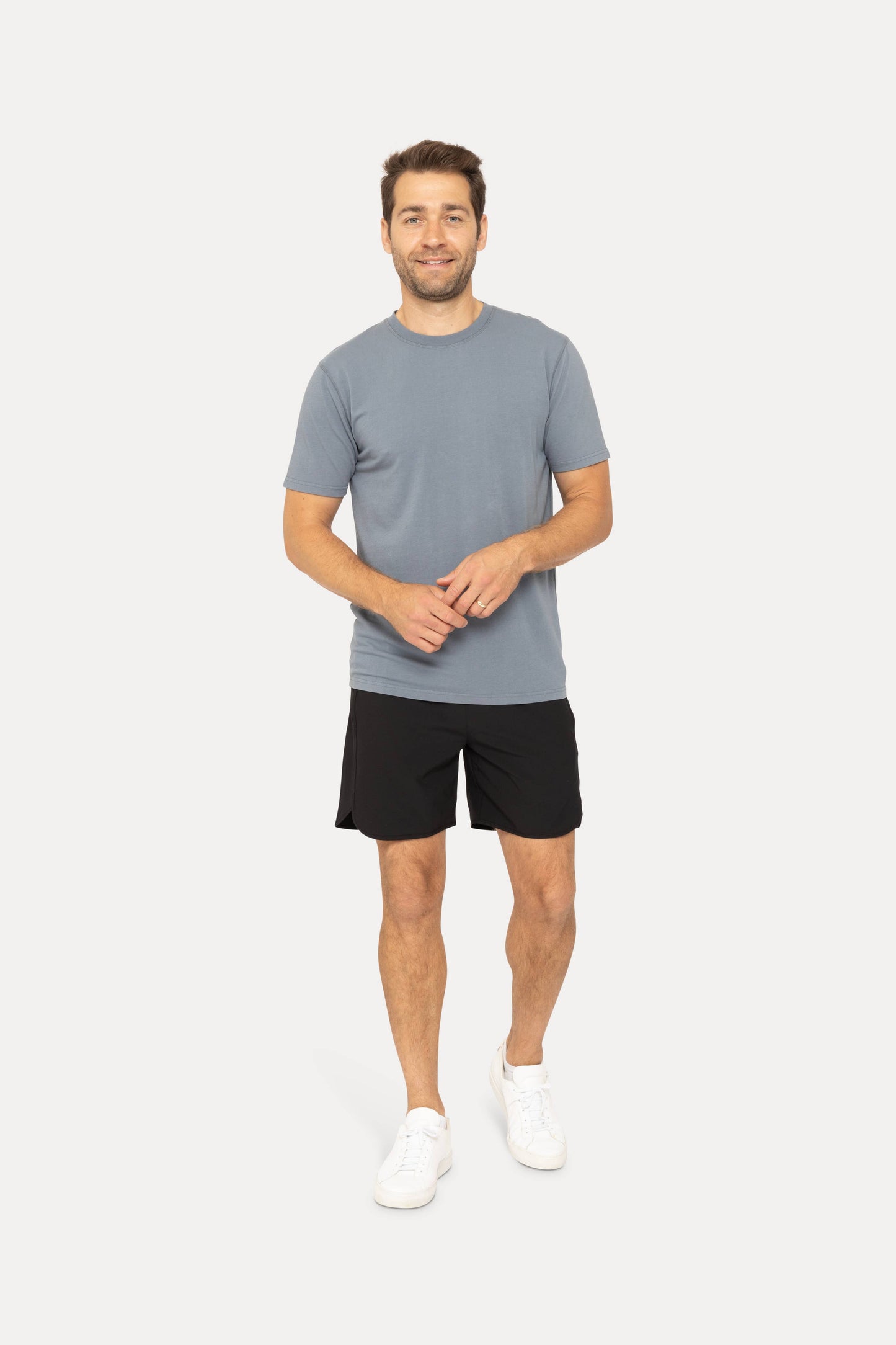 Mono B Black Wave Accent Essential Active Shorts