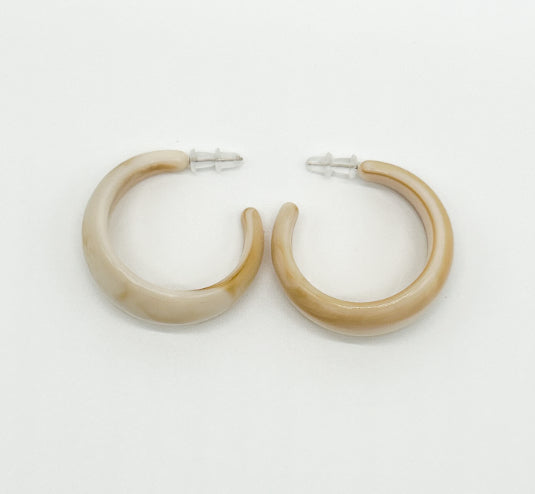 Jewelry | Earrings Creamy White Vintage Geometric Acrylic