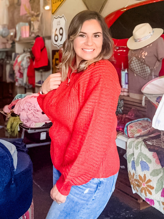Sweater - Terracotta Trail Quarter Zip