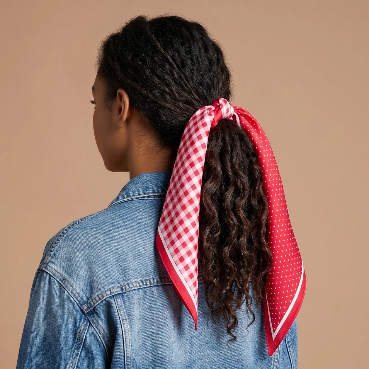 Scarf - Gingham Red Tie