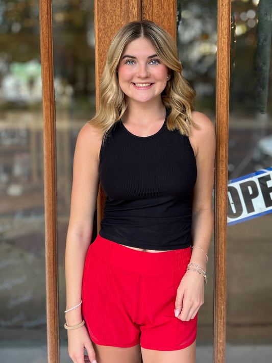 Tank Top Black Callista Everyday Active Ribbed