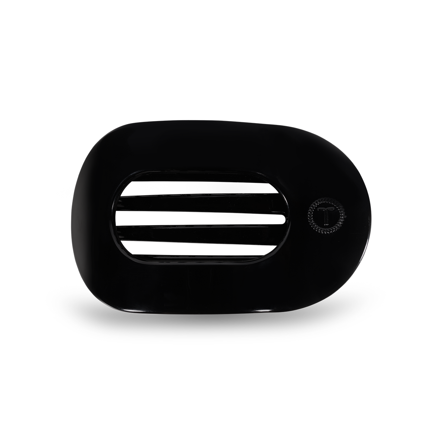 Teleties | Round Flat Medium Jet Black Hair Clip