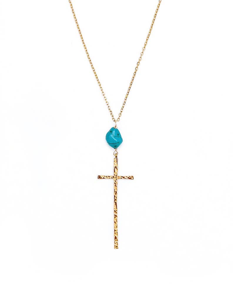 Jewelry | Necklace Dusti Turquoise Stone Cross
