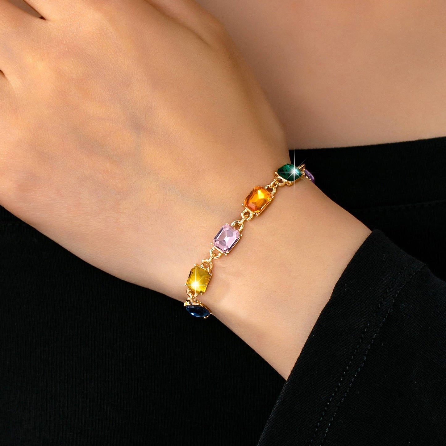 Bracelet - Rainbow Gemstone Tennis