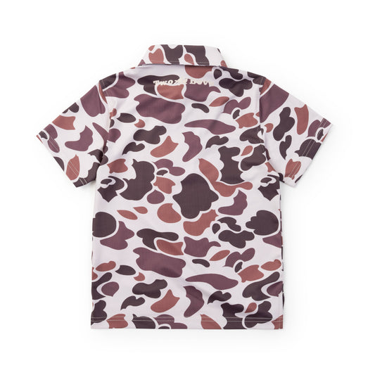Youth Golf Polo - Boone Vintage Camo