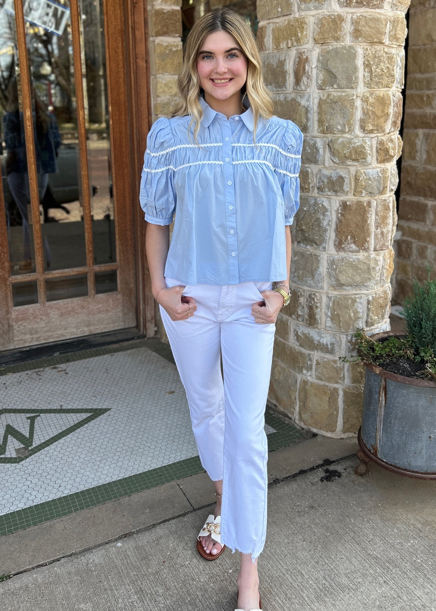 KanCan White High Rise Straight Fit Leg Jeans