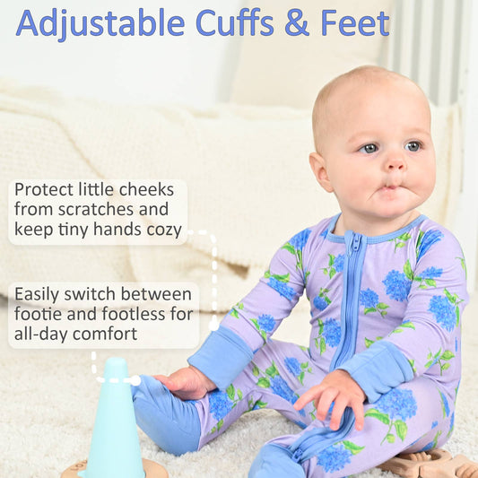 Girls | You Had Me At Hydrangea Baby Bamboo Pajamas