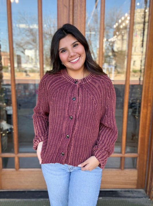 Chunky Knit Sweater Cardigan