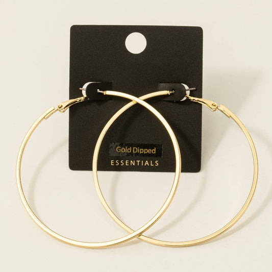 Gold Dipped Hoop Earrings