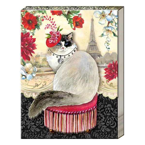 Stationary | Punch Studio Pocket Notepad- Fancy Paris Cats