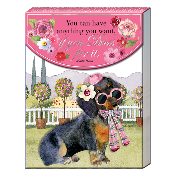 Stationary | Notepad Punch Studio Pocket Size Dressy Dachshund