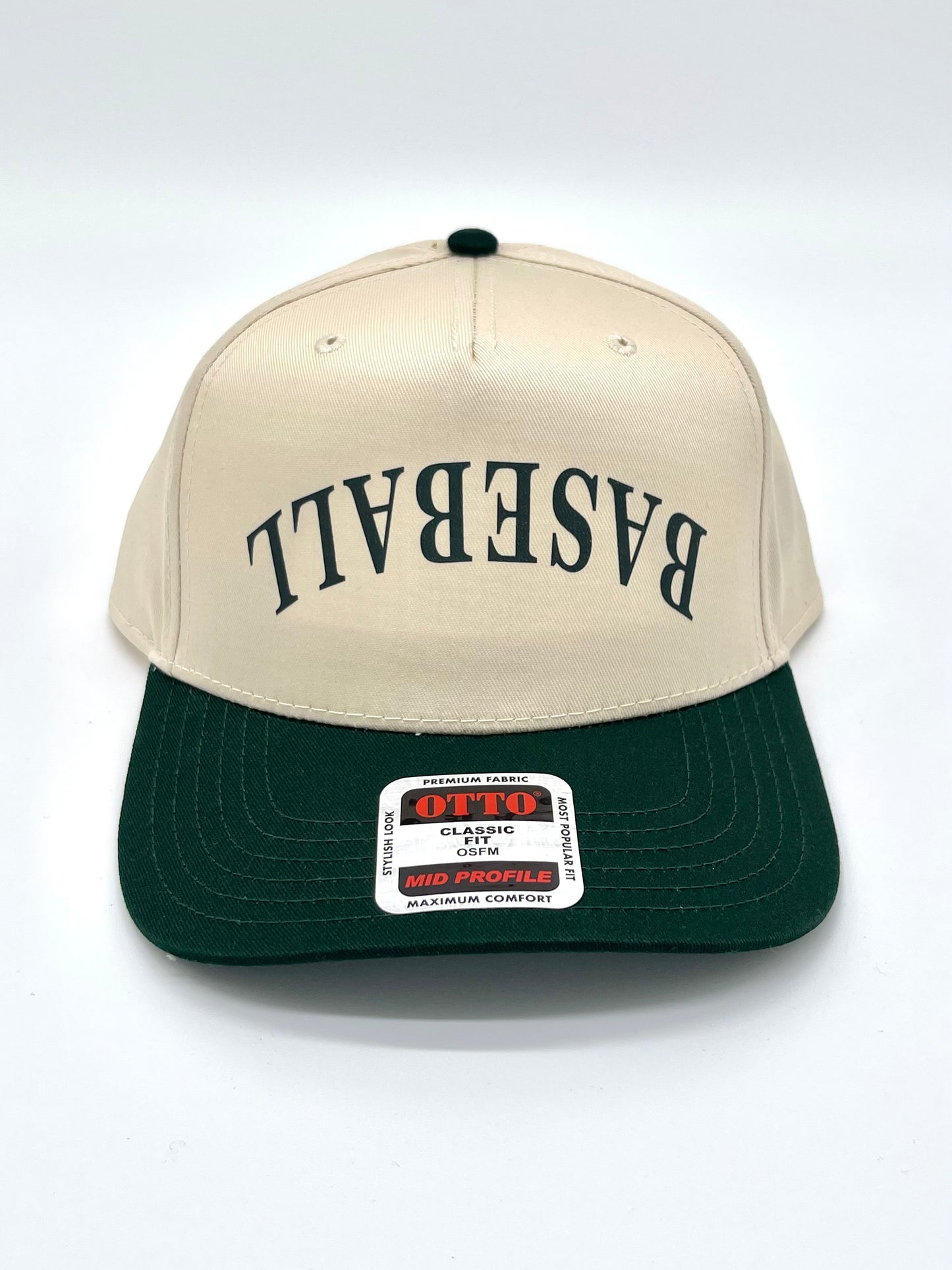 Baseball Upside Down Green Hat