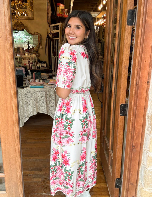Dress - Blush Garden Floral Midi