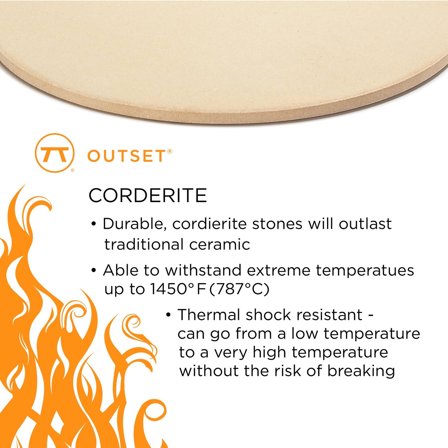 Home and Garden | Outset Round Pizza Grill Stone, 16.5"