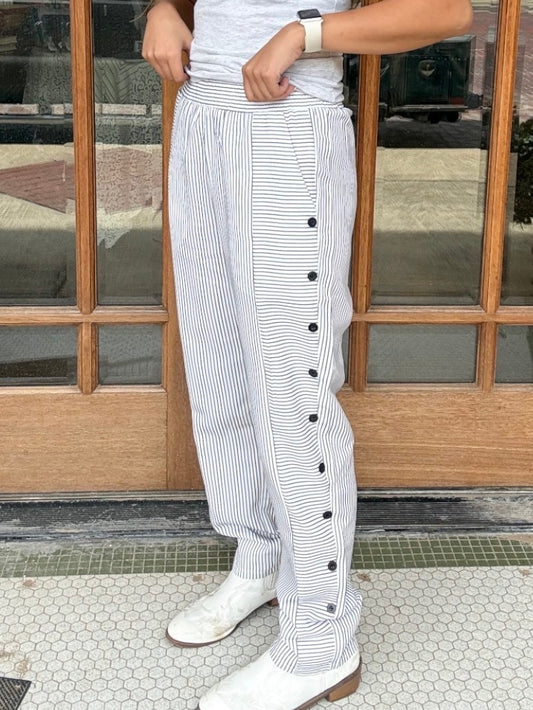 Trousers - Gray Striped