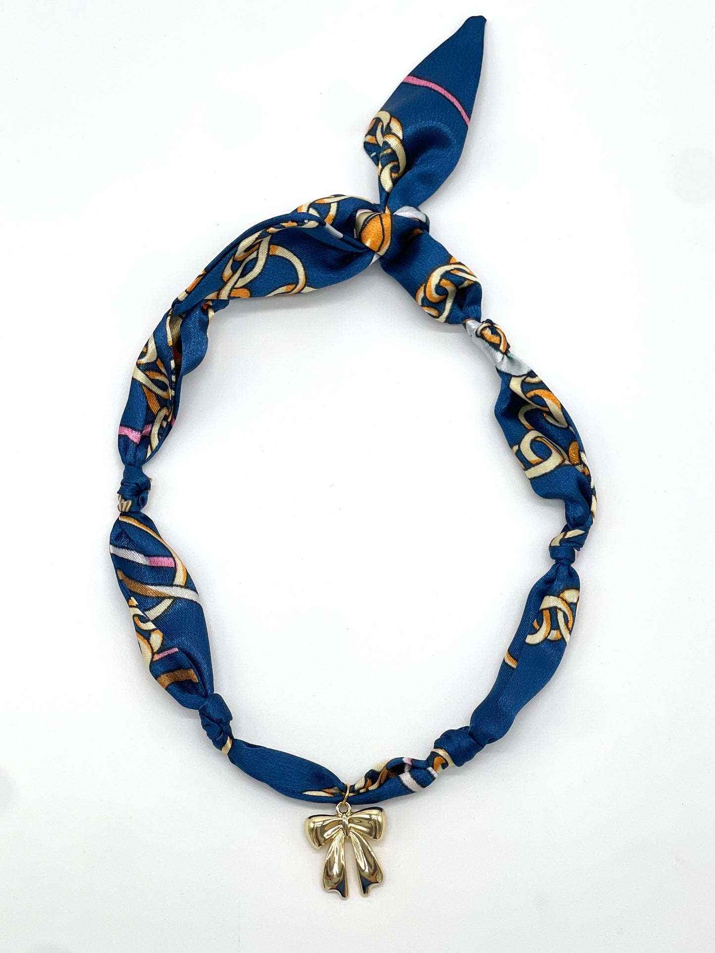Jewelry | Necklace Scarf Bandana With Bow Charm