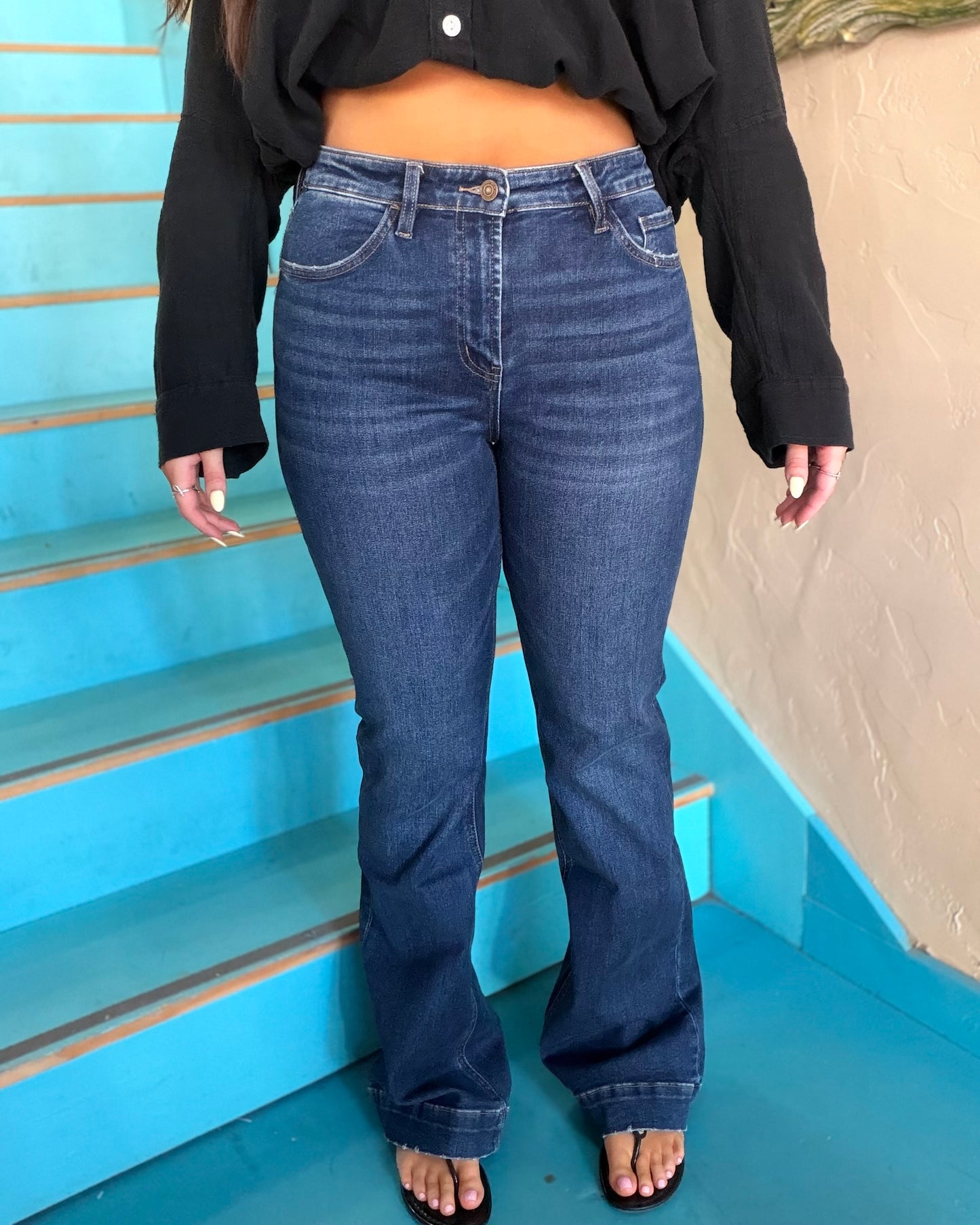 Vervet Trouser Hem Bootcut Jeans