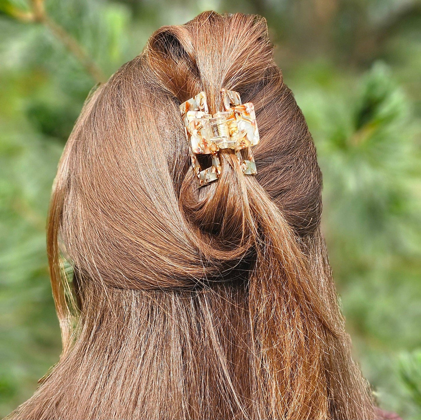 Hair Accessories | Clip Claw Seafoam & Rust
